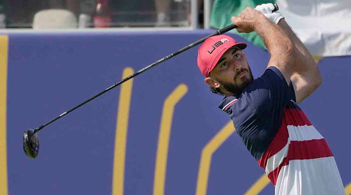 Max Homa is pictured at the 2023 Ryder Cup in Italy.